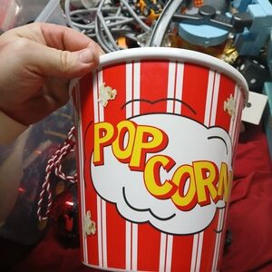 Legami Popcorn Party Bucket, a reusable plastic container 7" X 7"